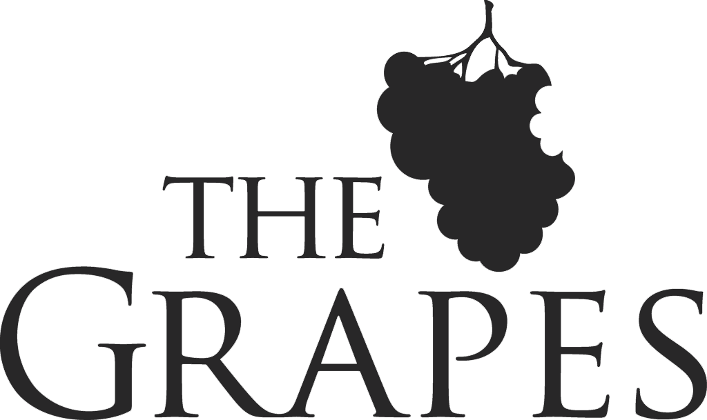 the grapes logo black